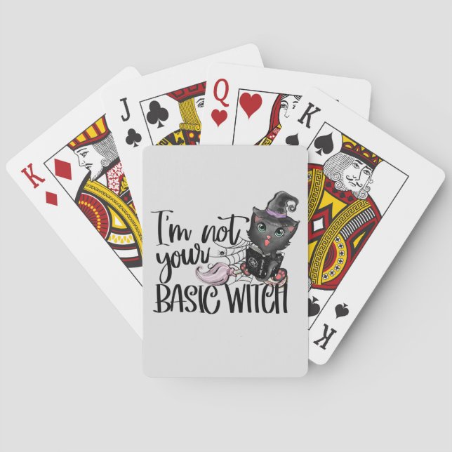 I'm Not Your Basic Witch – Black Cat Playing Cards (Back)