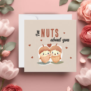 I'm Nuts about you Funny Cute Valentine's Day  Holiday Card