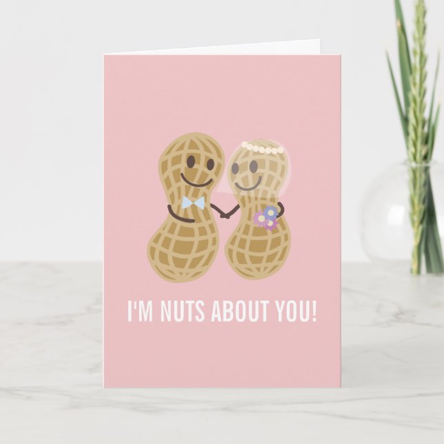 I'm Nuts About You Funny Wedding Anniversary Card (Front)