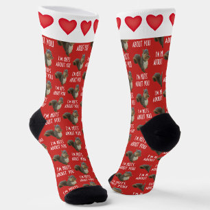 I'm Nuts About You Squirrel Pattern Socks