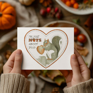 I'm Nuts About You Squirrel Postcard