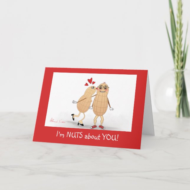 I'm Nuts about You - Valentine's Day Greeting Card (Front)