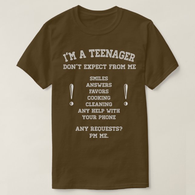 Im Official teenager Dont Expect 13th 14th Birthda T-Shirt (Design Front)