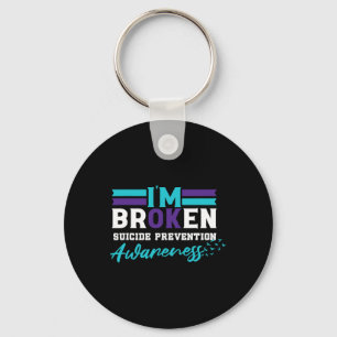 I'm Ok Broken Suicide Prevention Awareness Key Ring