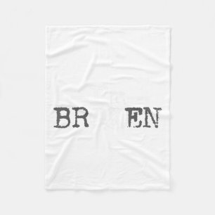 I'm Ok I'm Broken Invisible Illness I Am Ok Broken Fleece Blanket