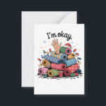I'm Okay Funny Quilting Christmas Lovers Card<br><div class="desc">Im Oky Quilt,  Quilting Humour Christmas,  Quilter Inside Joke,  Festive Sewing Meme,  Crafty Holiday Shirt,  Funny Quilt Block,  OKY Quilt Lover,  Cosy Christmas Craft,  Quilting Community Gift,  Holiday Maker Humour</div>