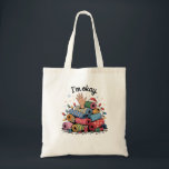 I'm Okay Funny Quilting Christmas Lovers Tote Bag<br><div class="desc">Im Oky Quilt,  Quilting Humour Christmas,  Quilter Inside Joke,  Festive Sewing Meme,  Crafty Holiday Shirt,  Funny Quilt Block,  OKY Quilt Lover,  Cosy Christmas Craft,  Quilting Community Gift,  Holiday Maker Humour</div>