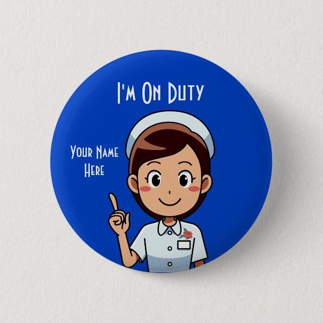 I'm On Duty Standard, 2¼ Inch Round Button (Front)