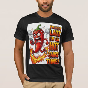 I'm On Hot Sauce Time Funny T-Shirt   Spicy Chilli