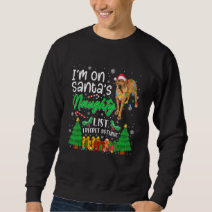 I'm On Santa's Naughty Cute Dane Dog Xmas Sweatshirt