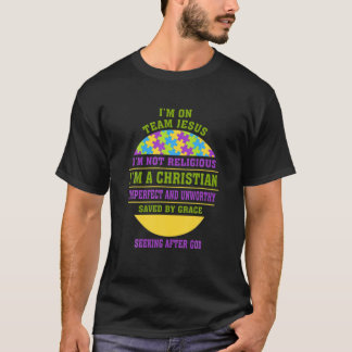 I'm On Team Jesus I'm A Christian Funny Graphic T-Shirt