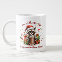 "I'm On The Nice List" Raccoon Christmas