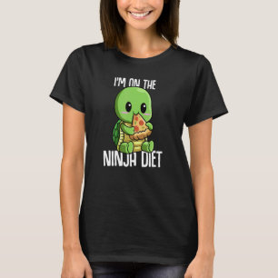 I'm On The Ninja Diet Turtle Eating Pizza Geek T-Shirt