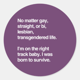 I'm on the right track baby classic round sticker