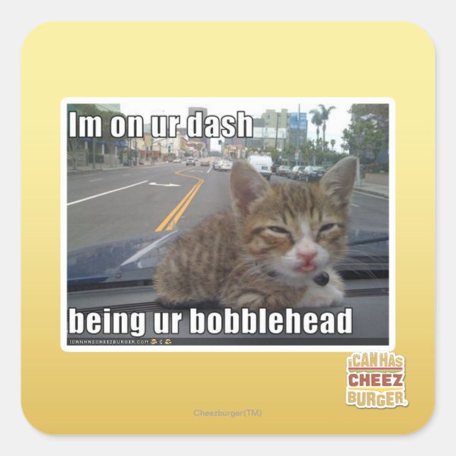 Im on ur dash square sticker (Front)
