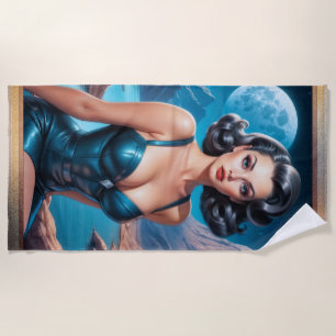 I'm On Vacation AI Concept Art by Xzendor7 Beach Towel