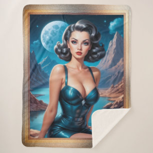 I'm On Vacation AI Concept Art by Xzendor7 Sherpa Blanket