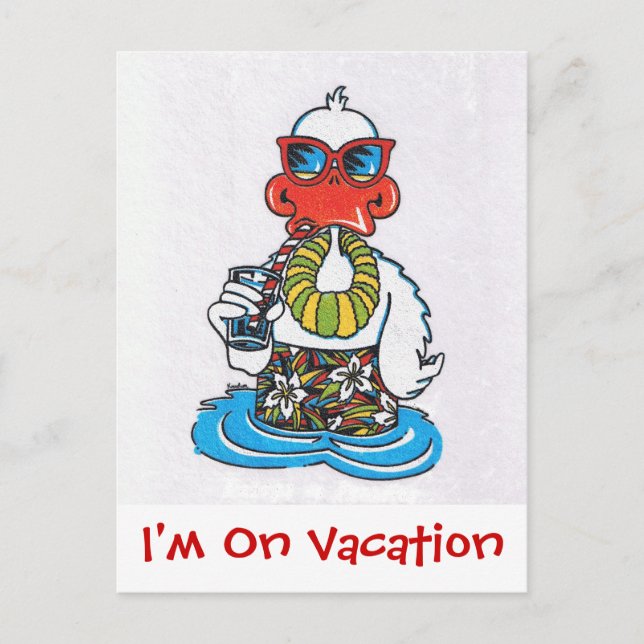 I'm On Vacation Postcard (Front)