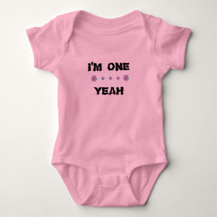 I'm One Baby Girl  Bodysuit Pink