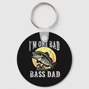 I'm One Bad B Dad Largemouth B  Key Ring