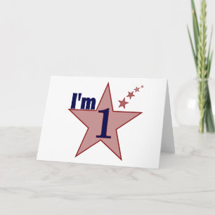 I'm one (boy 1st birthday party) card
