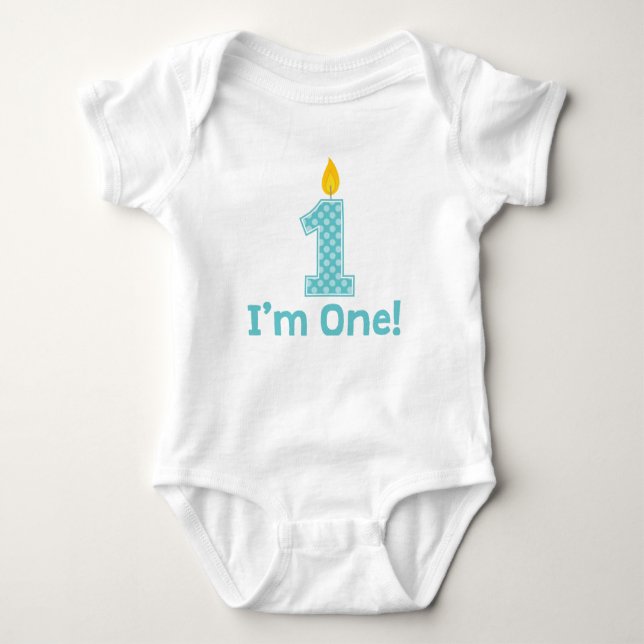 I'm One Boy Baby Bodysuit (Front)