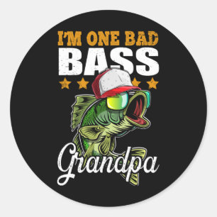 I'm One D B Grandpa B Fishing Father's Day Gift Classic Round Sticker
