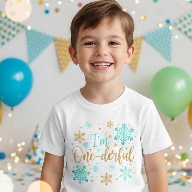 I'm one-derful snowflakes one first birthday baby T-Shirt (Creator Uploaded)