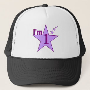 I'm one (girl 1st birthday party) trucker hat