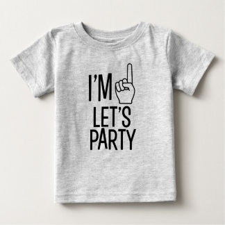 I'm One Let's Party funny baby boy shirt