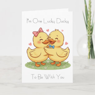 I'm One Lucky Ducky Valentine's Day Card