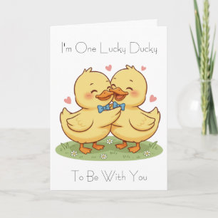 I'm One Lucky Ducky Valentine's Day Card