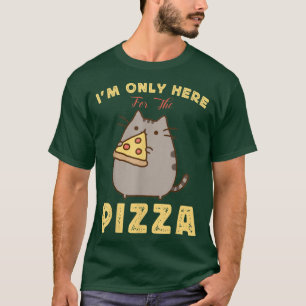 Im Only Here For The Pizza Cute Cat Kawaii Anime K T-Shirt