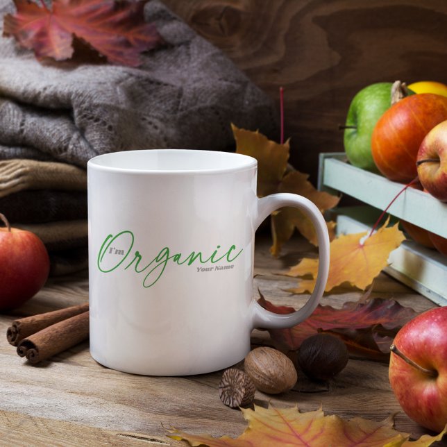 I'm Organic | Minimal Handwritten Ink Script Tea & Coffee Mug (Creator Uploaded)