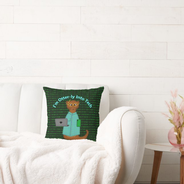 I'm Otter-ly Into Tech Cushion (Couch)