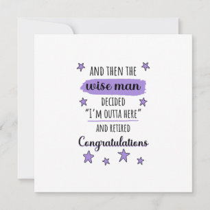 I'm Outta Here" Funny Retirement Invitation