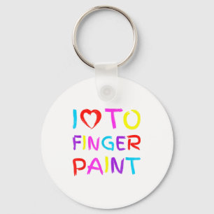 Im Paint, I Love To Finger Paint, Funny Couple Val Key Ring