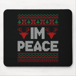 I'm Peace Couple Matching Christmas Ugly Sweater  Mouse Pad