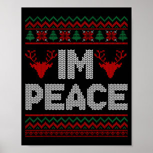 I'm Peace Couple Matching Christmas Ugly Sweater Poster