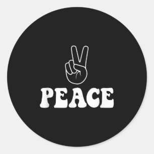 Im Peace Funny Matching Couples Outfit For Wife  Classic Round Sticker