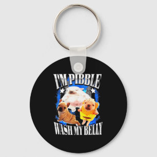 Im Pibble Wash My Belly Frenchie Bulldog  Key Ring