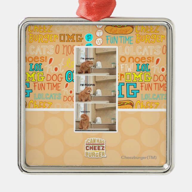 I'm poopin! metal tree decoration (Front)