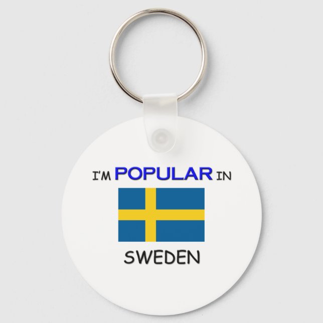 I'm Popular In SWEDEN Key Ring (Front)