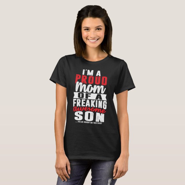 I'm Pound Mom Of A Freaking Awesome Son T-Shirt (Front Full)