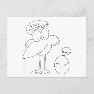 I'm pregnant!?! announcement postcard