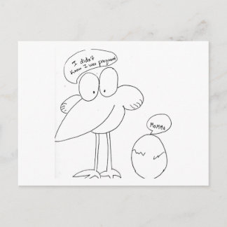 I'm pregnant!?! announcement postcard