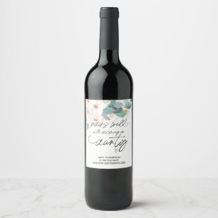 I'm Pregnant New Baby Pregnancy Announcement Aunty Wine Label
