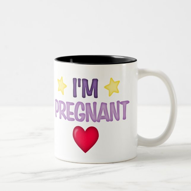 I'm Pregnant Two-Tone Coffee Mug (Right)