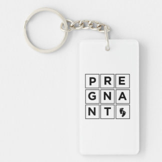 I'm pretty pregnant woman key ring