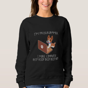 I'm Programmer I Make Computer Basenji Dog Sweatshirt